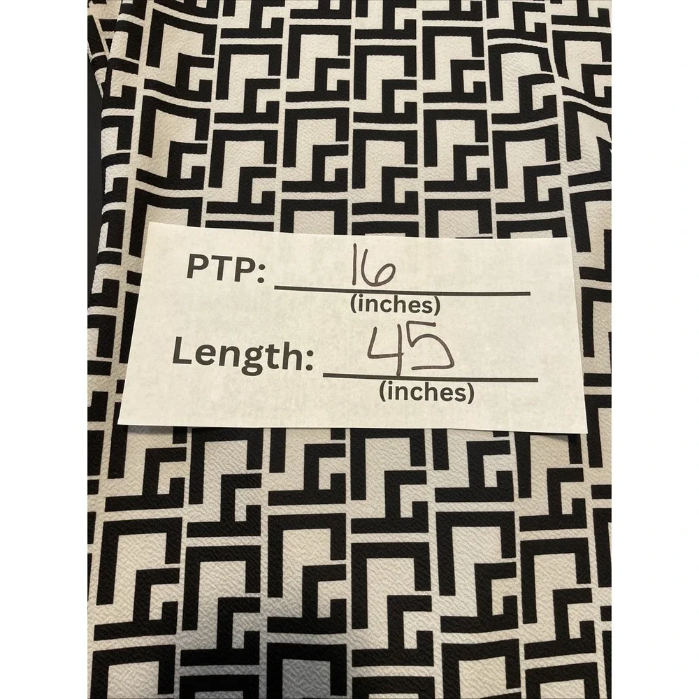 SHEIN Geometric Dress Womens M Black White Mod Bodycon Short Sleeve